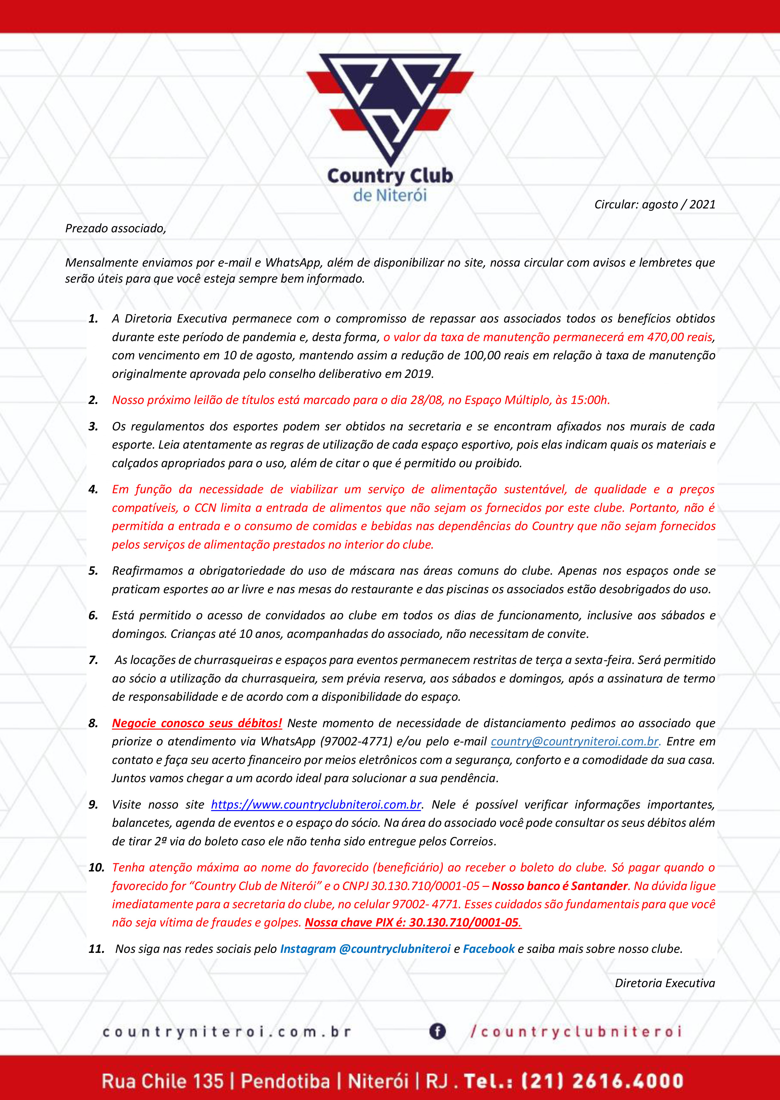 Circular agosto 2021